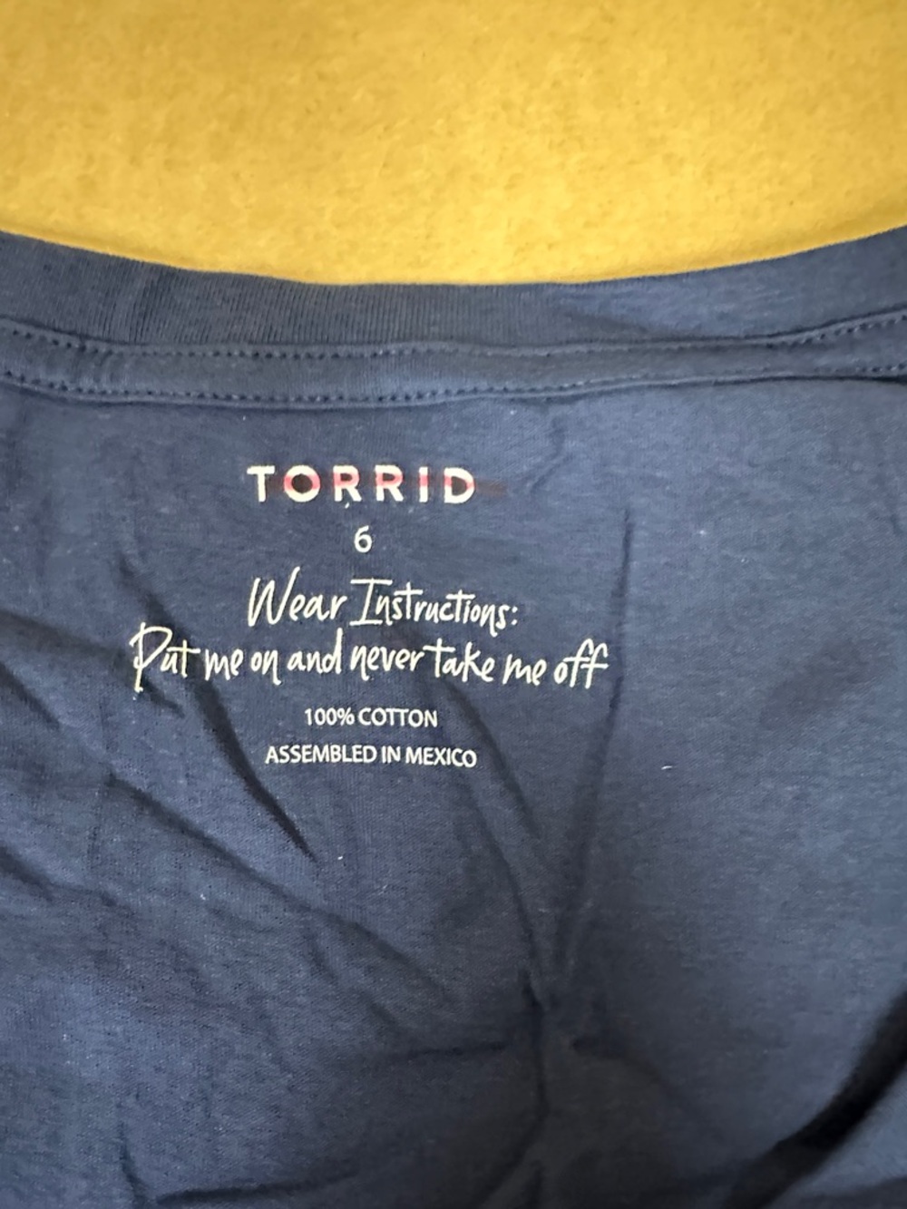 $Plus Size 6, NWT Torrid Shirt Color Navy Blue
